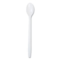 1000-PACK OF Cutlery Plastic AmerCareRoyal P2303W White Disposable Soda Spoon - 7.87 inches Polypropylene Cutlery (1000 Count)