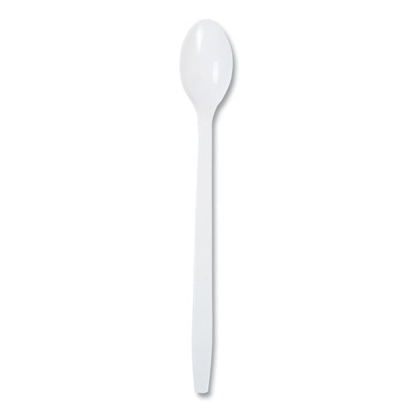 1000-PACK OF Cutlery Plastic AmerCareRoyal P2303W White Disposable Soda Spoon - 7.87 inches Polypropylene Cutlery (1000 Count)