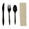 1-PACK OF CUTLERY KIT PLAS BLK F/K/S NAP