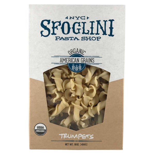 6-PACK OF Pasta Trumpets Durum Semolina Organic, Sfoglini Pasta