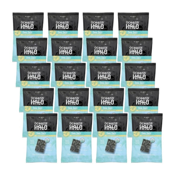 20-PACK OF Seaweed Dried Sea Salt Oceans Halo 0.14 oz