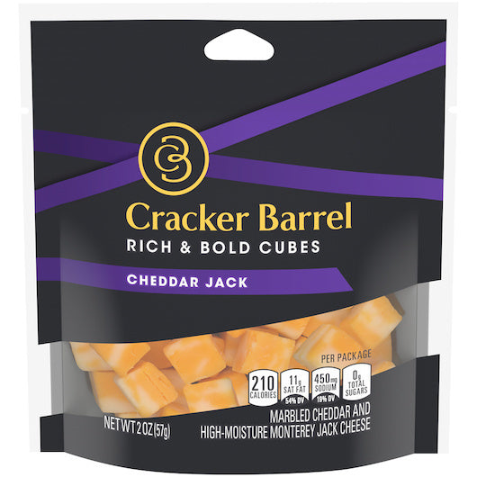 6-PACK OF Snacking Cubes Cheddar Jack Cracker Barrel Cheese, 6 - 2 Oz