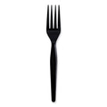 1000-PACK OF Cutlery Plastic Boardwalk Heavyweight Black Polystyrene Forks - 1000 Count Premium Cutlery for Catering and Events