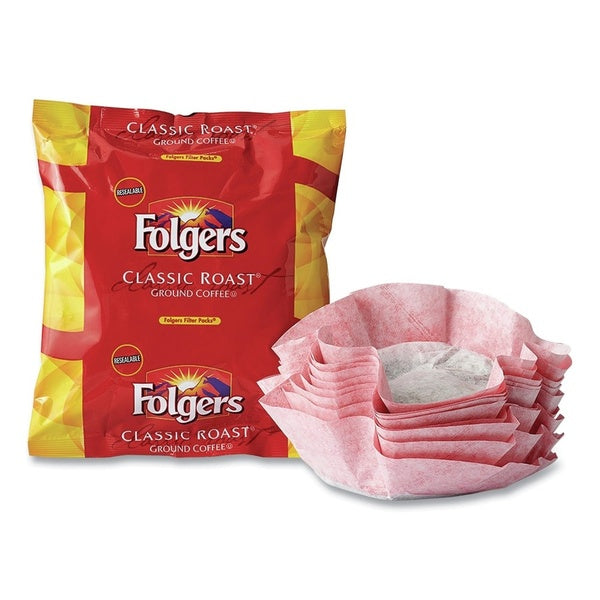 40-PACK OF Coffee Fltr Folgers Classic Roast Coffee Filter Packs - 40 Count, 0.9 oz Each - Convenient and Hassle-Free Brewing