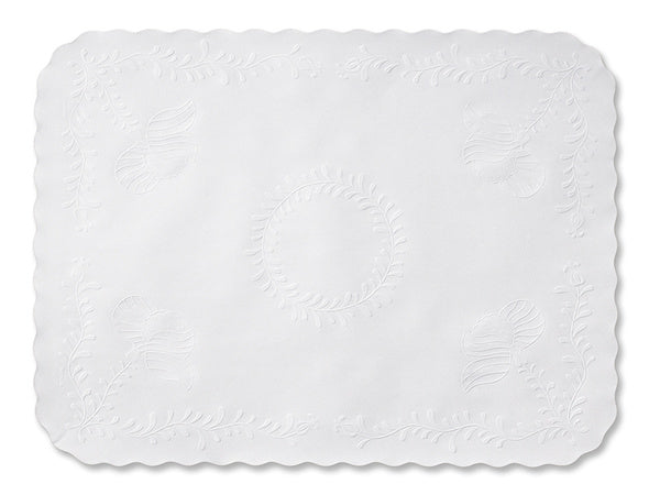 2000-PACK OF TRAY MAT PAPR ANNIVRSRY SCALLP