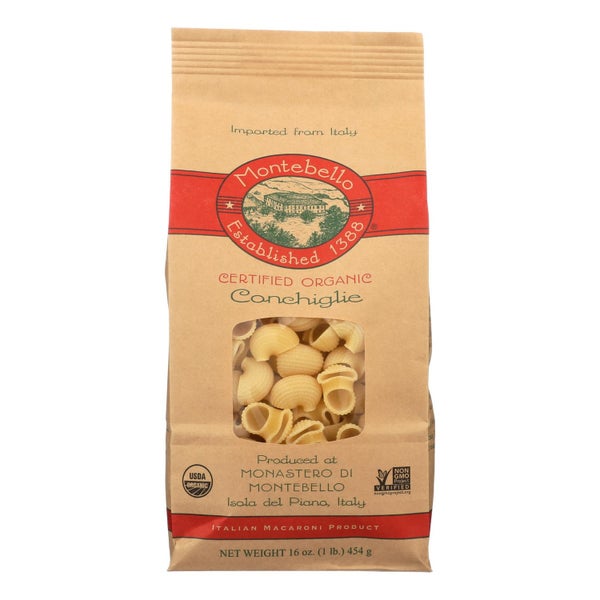 12-PACK OF Pasta Conchiglie Organic Montebello 1 lb