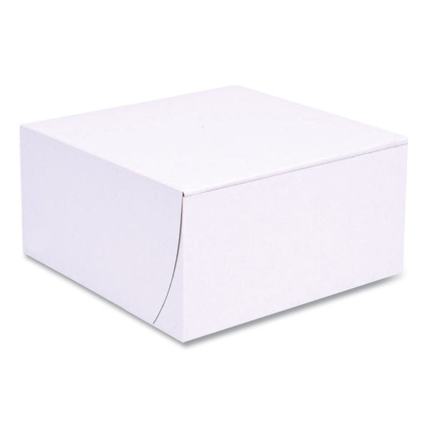 250-PACK OF Container Food SCT 1541 White Standard One-Piece Bakery Boxes - 8x8x4 inches - 250 Count Bundle for Cakes, Pastries, and Cupcakes