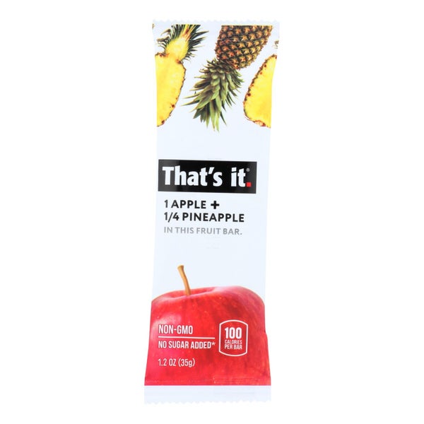 12-PACK OF Bar Fruit Apple & Pineapple Thats It 1.2 oz