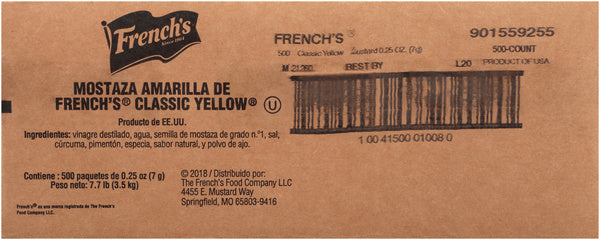 500-PACK OF MUSTARD YELLOW PKTS