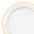 8-PACK OF Plate Dinner 10.25" Clear-Gold Plast