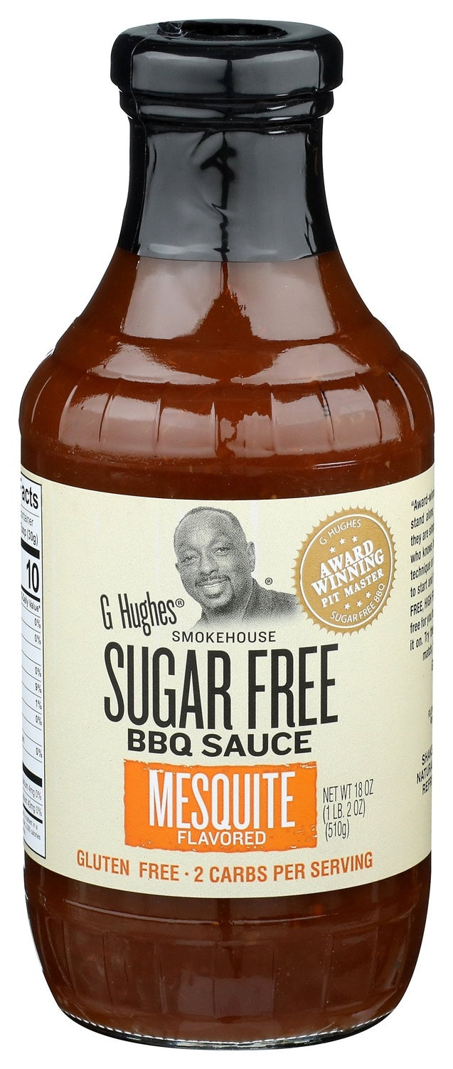 6-PACK OF SAUCE BBQ SUGAR FREE MESQUITE FLAVORED