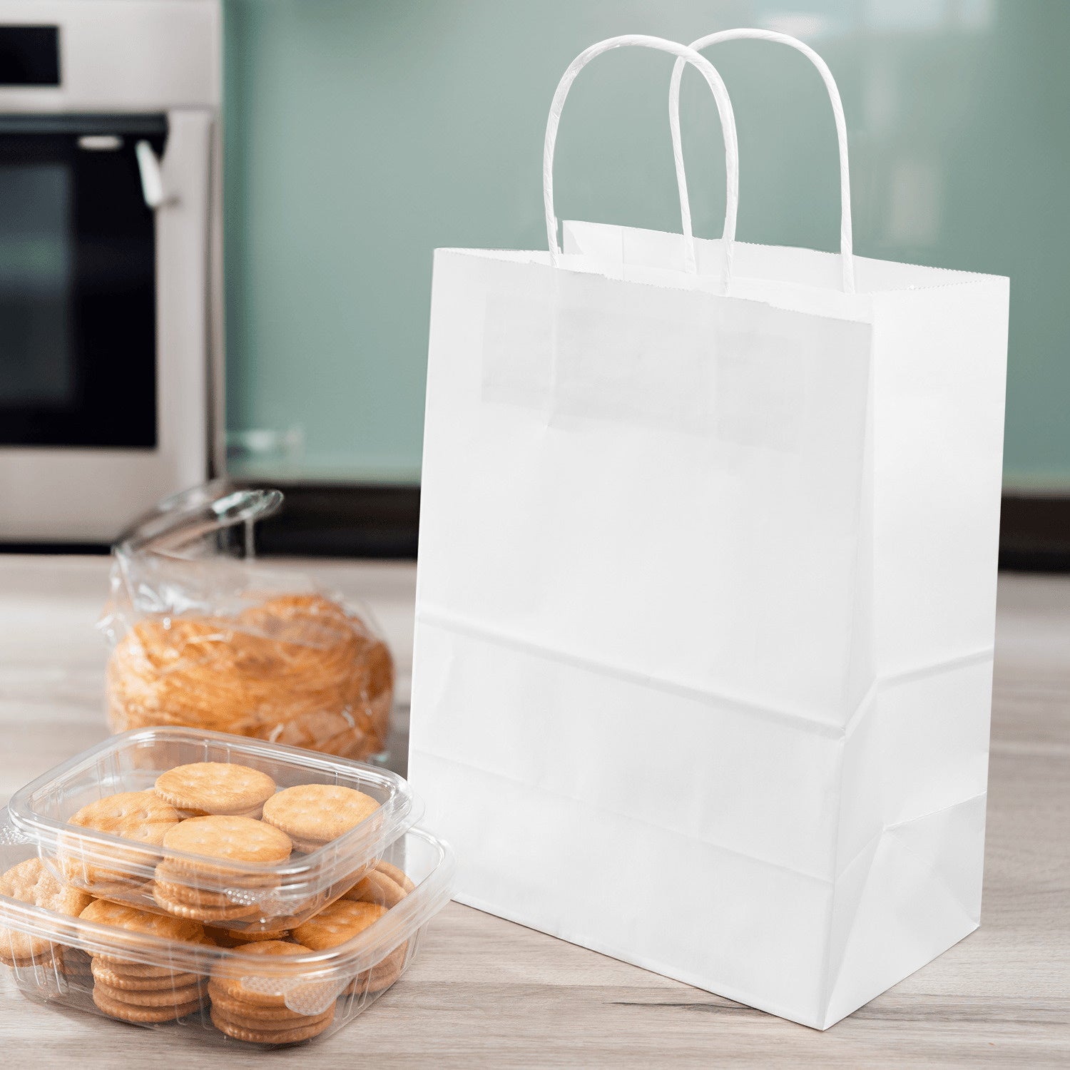250-PACK OF Bag Shopping Karat 250 ct Balboa Paper Shopping Bag with Twisted Handles, White