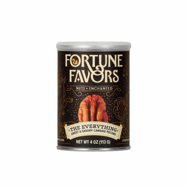 12-PACK OF Snack Nuts Candied Pecans The Everything 4 OZ, Fortune Favors