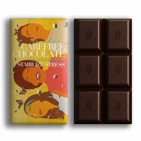 12-PACK OF Chocolate Bar Carefree The Functional Chocolate Company