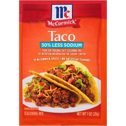 12-PACK OF Taco Seasoning Less Sodium Mccormick, 12 - 1 Oz