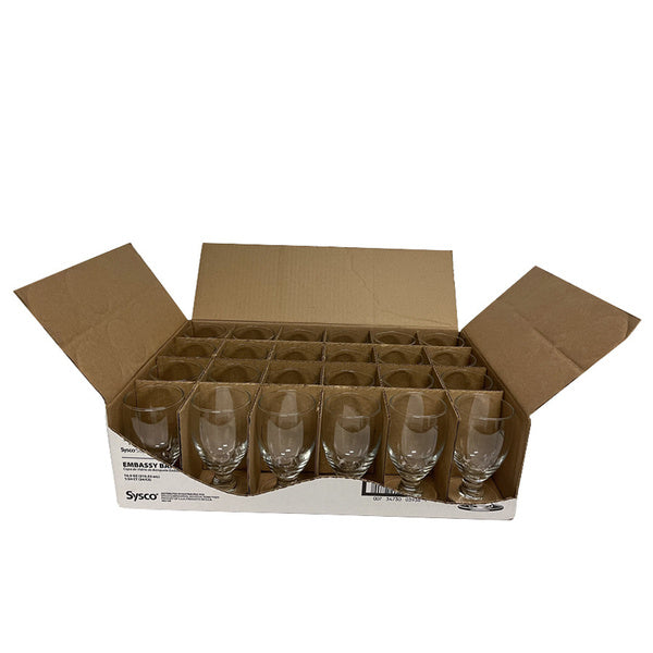 10.5OZ-PACK OF GLASS BANQUET GOBLET EMBSY HT