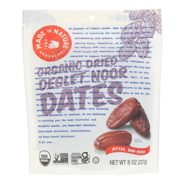 6-PACK OF SNACK FRUIT ORGANIC DRIED DEGLET NOOR DATES