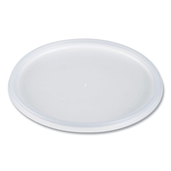 500-PACK OF Lid Flat Dart 48JL Translucent Flat Vented Plastic Lids for 24-32 oz Foam Containers - 500 Count