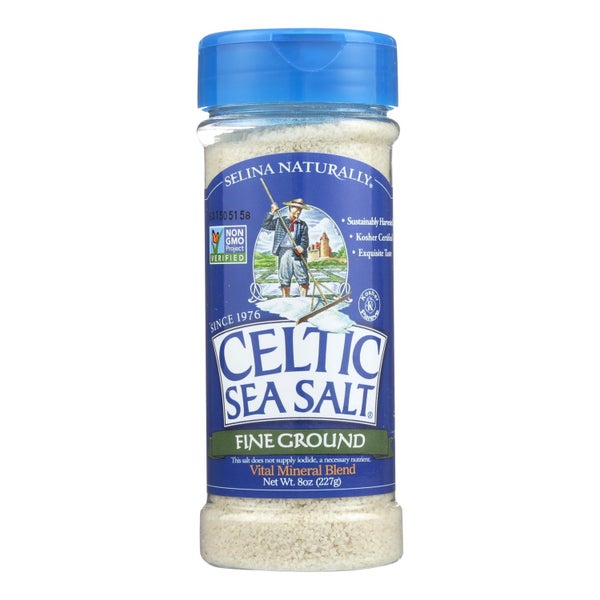 6-PACK OF Salt Fine Ground Shaker Celtic Sea Salt 8 oz