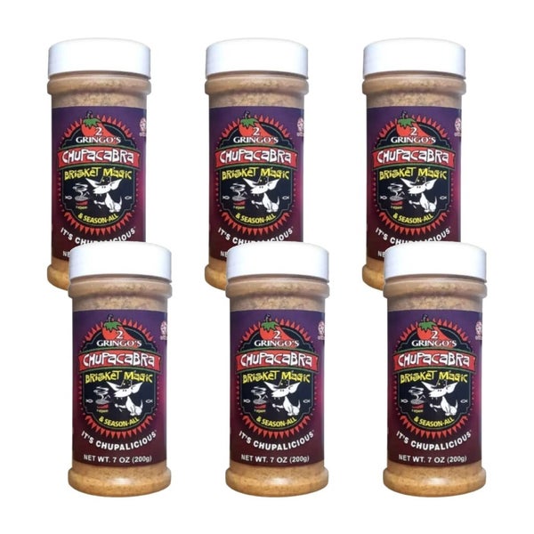 6-PACK OF Seasoning Meat Brisket Magic 2 Gringos Chupa 7 oz