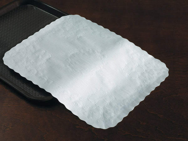 1000-PACK OF COVER TRAY WHT FLORL SCALP EMB