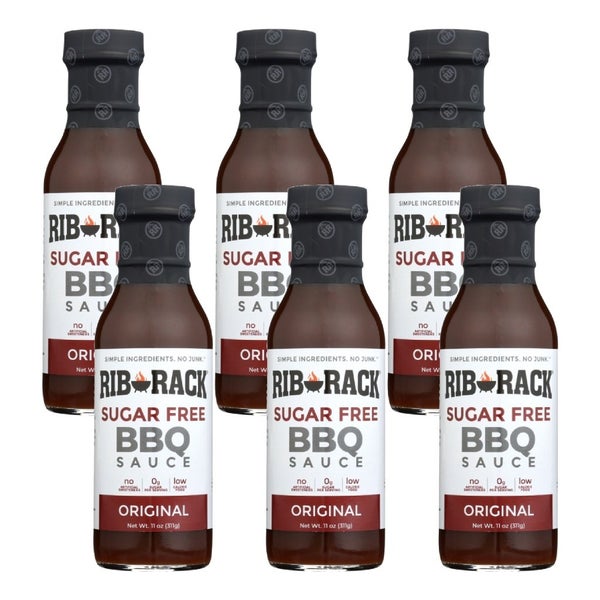 6-PACK OF Sauce Bbq Original Sugar Free Rib Rack 11 oz
