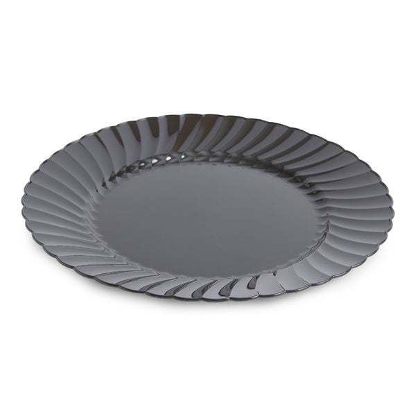 10-PACK OF PLATE PLAS BLK 9" RGD CLSWR