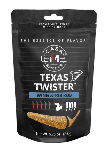 6-PACK OF Seasoning Rub Rib Wing Texas Twister Refill Bag, Casa M Spice Co