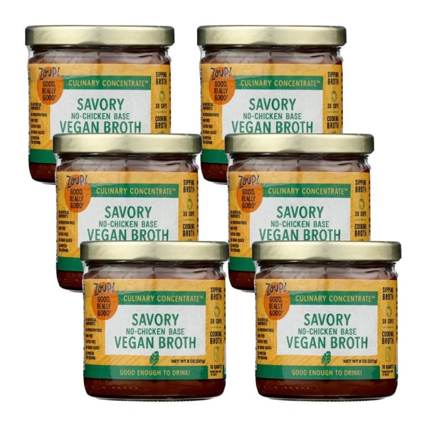 6-PACK OF Broth Veg No Chicken Zoup Good Reall 8 oz
