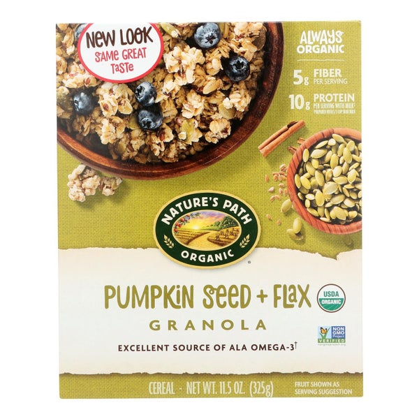 12-PACK OF CEREAL ORGANIC FLAX PLUS PUMPKIN