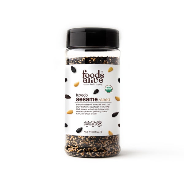 6-PACK OF Organic Sesame Seeds Tuxedo Shaker, Foods Alive