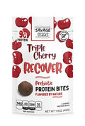 12-PACK OF Snack Protein Bites RECOVER Cherry Prebiotic, Savage Snacks