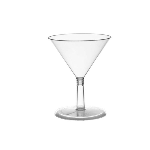 24-PACK OF Glass Plastic 2 oz Mini Martini Shot