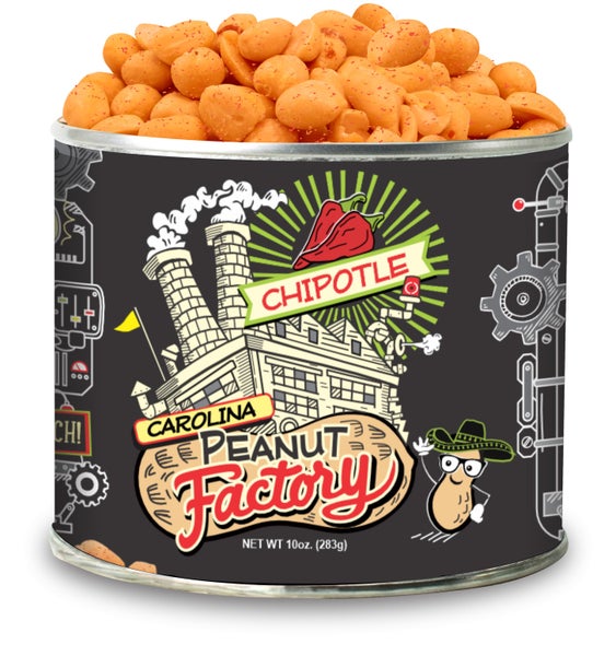 6-PACK OF Peanut Roasted Chipotle Sm Carolina Peanut Factory, 1949 Nut Company