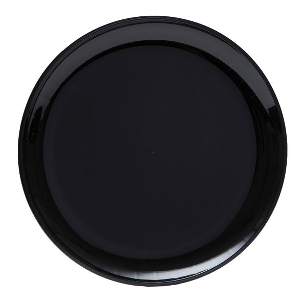 25-PACK OF TRAY PLAS RND BLK HVY DTY