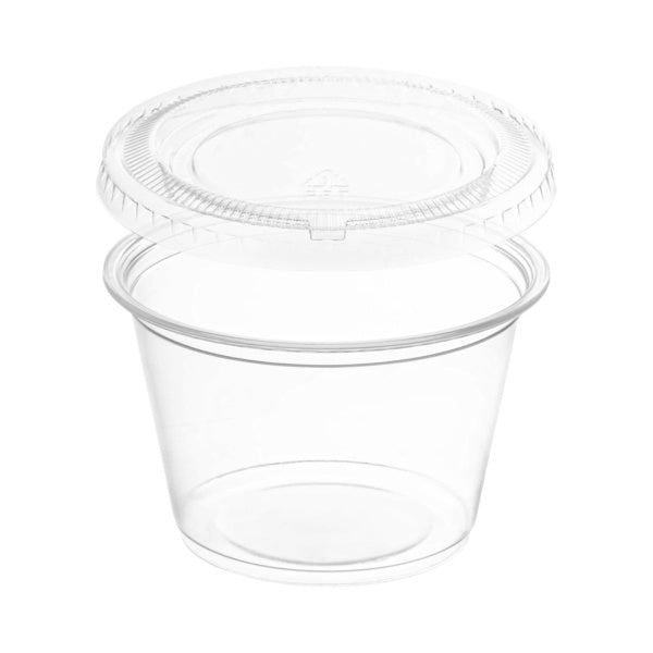 1250-PACK OF Cup Plastic 4 oz Portion Cup-Lid