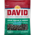 12-PACK OF Sunflower Seeds Sour Cream & Onion David Sunflower Seeds, 12 - 5.25 Oz