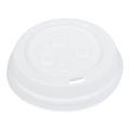 10-PACK OF LID PLAS WHITE DOME FOR 8 OZ
