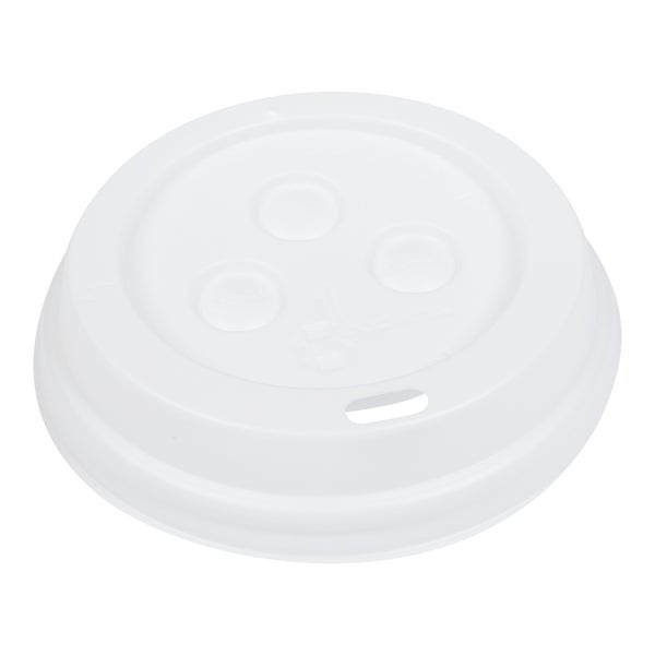 10-PACK OF LID PLAS WHITE DOME FOR 8 OZ