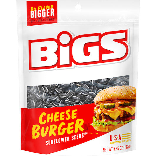 12-PACK OF Sunflower Seeds Cheeseburger Bigs Sunflower Seeds, 12 - 5.35 Oz