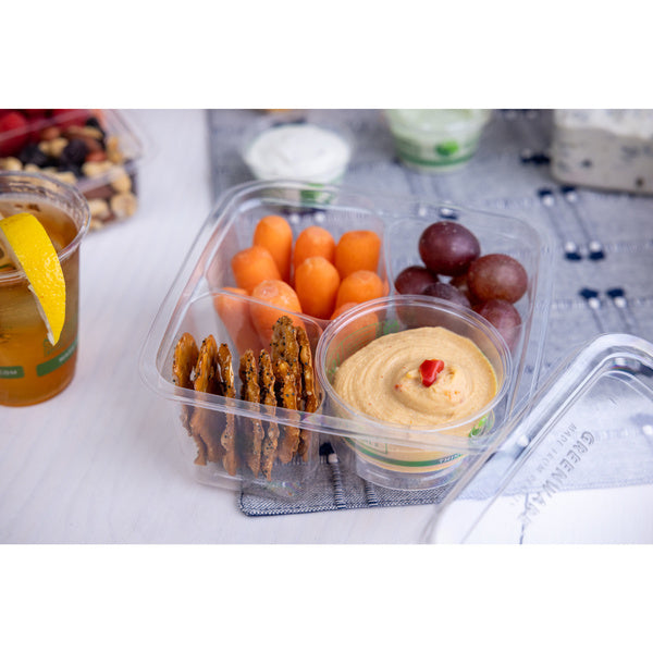 6-PACK OF LID PLAS CLR F/SQ GRNWARE CNT