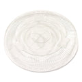 100-PACK OF Lid Flat Boardwalk Crystal-Clear Cold Cup Straw-Slot Lids for 9 to 12 oz Beverages -