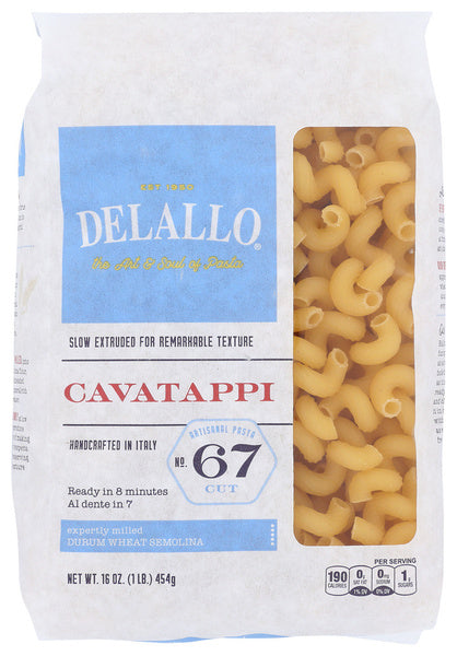 8-PACK OF Pasta Cavatappi Delallo 16 oz