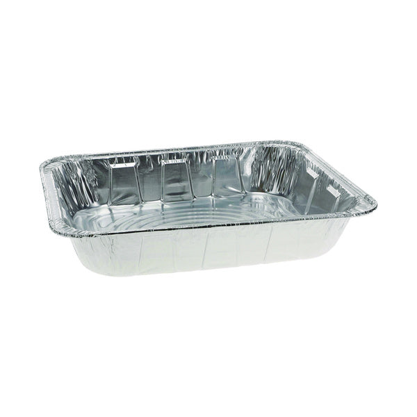 100-PACK OF Pactiv Corp. Y6132H 11.8 in.x 9.4 in. 2.6 in. Half-Size Deep Aluminum Steam Table Pan (100/Carton)