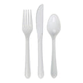 3-PACK OF CUTLERY PLASTIC COMBO KFS WHT