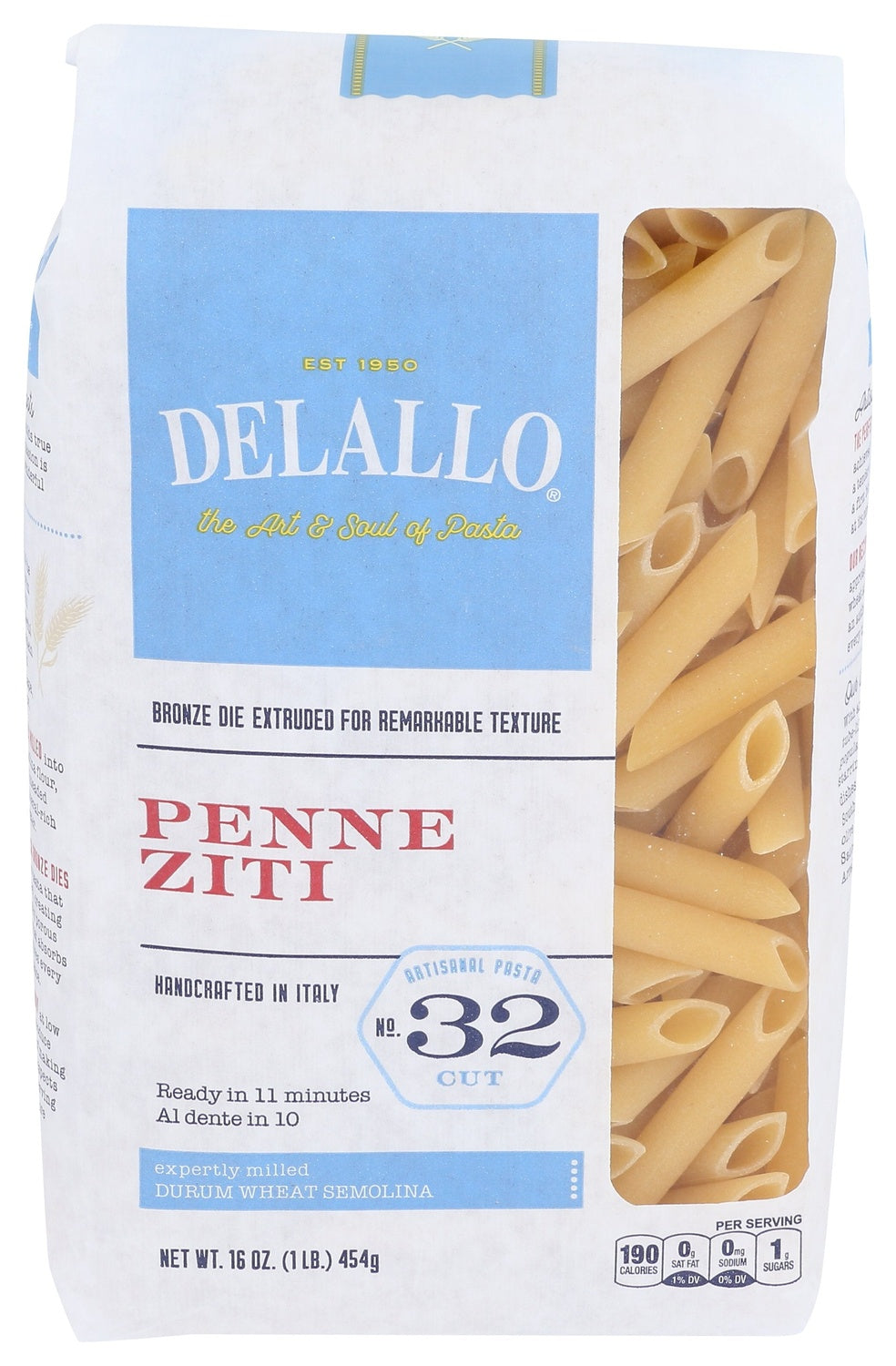 8-PACK OF PASTA PENNE ZITI, DURUM WHEAT SEMOLINA