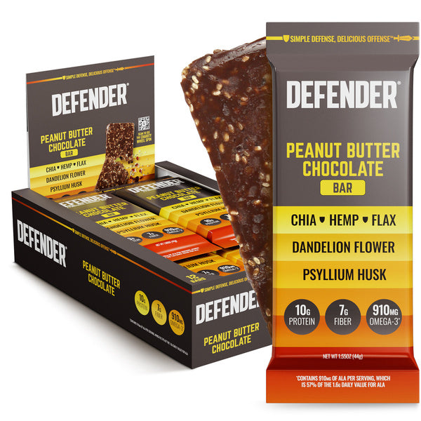 24-PACK OF Bar Peanut Butter Chocolate Chip, Defender