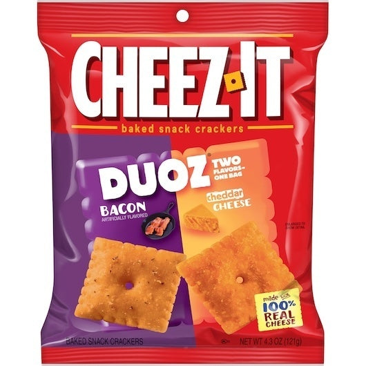 6-PACK OF Duoz Bacon And Cheddar Cheese Crackers Kellogg'S, 6 - 4.3 Oz