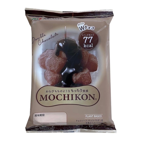 72-PACK OF Snack Sweet Mochikon Japanese Konjac Snack, Chewy, Mochi-Like, Plant-Based Dessert (Double Chocolate)