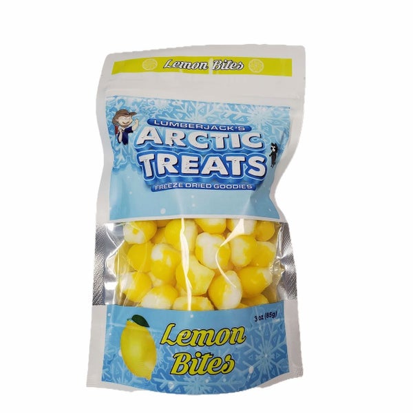 6-PACK OF Candy Freeze Dried Lemon Bites 3 OZ, Lumberjack's Arctic Treats